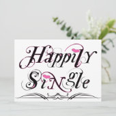 Glücklich Single Einladung (Stehend Vorderseite)