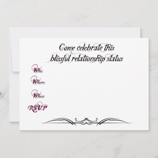 Glücklich Single Einladung (Rückseite)