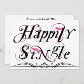 Glücklich Single Einladung (Vorne/Hinten)