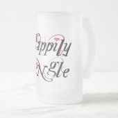 Glücklich Single Mattglas Bierglas (VorderseiteRechts)