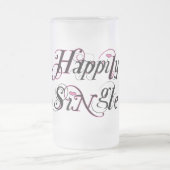 Glücklich Single Mattglas Bierglas (Mittel)