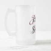 Glücklich Single Mattglas Bierglas (Links)