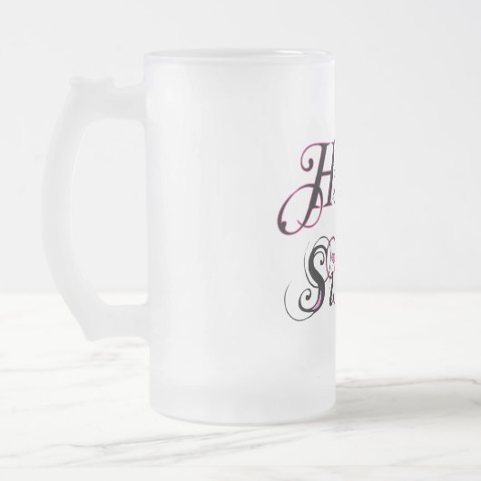 Glücklich Single Mattglas Bierglas (Links)