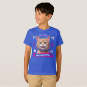 Glücklich spielende Katze T-Shirt (Vorne ganz)