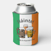 GLÜCKLICH ST PATRICK'S DAY Cartoon Beers Sláinte! Dosenkühler (Kanne Rückseite)