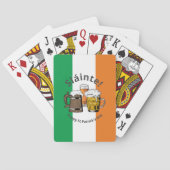 GLÜCKLICH ST PATRICK'S DAY Cartoon Beers Sláinte! Spielkarten (Rückseite)