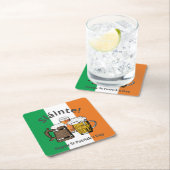 GLÜCKLICH ST PATRICK'S DAY Great Irish Beer Sláint Rechteckiger Pappuntersetzer (Vor Ort)