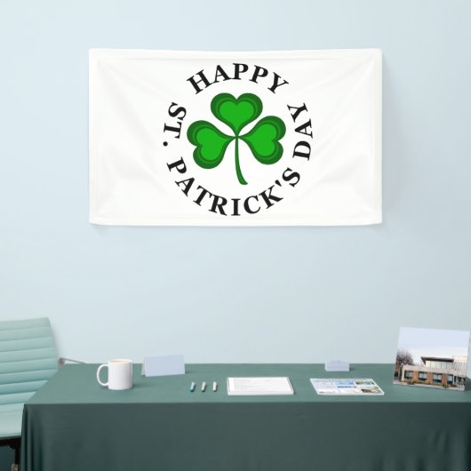 GLÜCKLICH ST. PATRICK'S DAY Irish Clover Kleeblatt Banner (Messeveranstaltung)