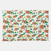 GLÜCKLICH ST. PATRICK'S DAY Kleeblatt Muster Geschirrtuch (Horizontal)