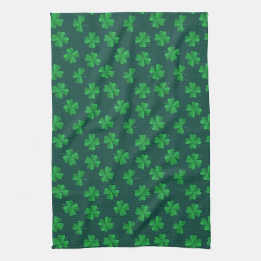 GLÜCKLICH ST. PATRICK'S DAY Kleeblatt Pattern Kitc Geschirrtuch (Vertikal)