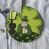 "GLÜCKLICH ST. PATRICK'S DAY" LEPRECHAUN BUTTON (Beispiel)