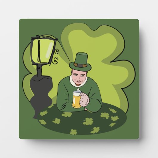 "GLÜCKLICH ST. PATRICK'S DAY" LEPRECHAUN FOTOPLATTE (Vorderseite)