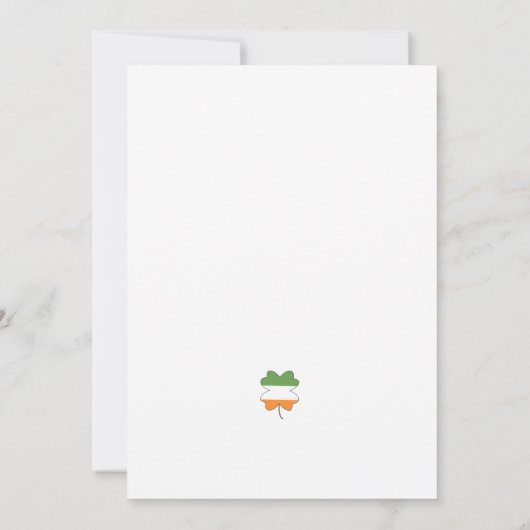 GLÜCKLICH ST. PATRICK'S DAY Leprechaun Mitteilungskarte (Rückseite)