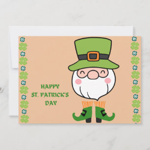 GLÜCKLICH ST. PATRICK'S DAY Leprechaun Mitteilungskarte