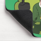 "GLÜCKLICH ST. PATRICK'S DAY" LEPRECHAUN MOUSEPAD (Ecke)