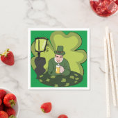 "GLÜCKLICH ST. PATRICK'S DAY" LEPRECHAUN SERVIETTE (Beispiel)