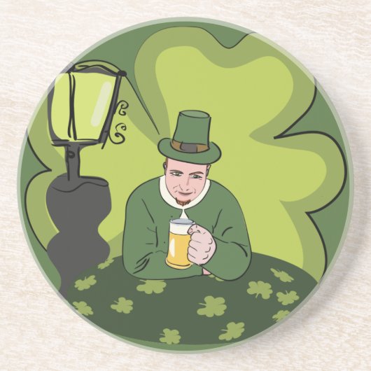 "GLÜCKLICH ST. PATRICK'S DAY" LEPRECHAUN UNTERSETZER (Vorne)
