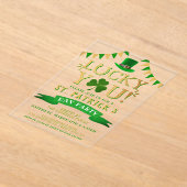 Glücklich! St. Patrick's Day Party Acryleinladungen (Ablage )