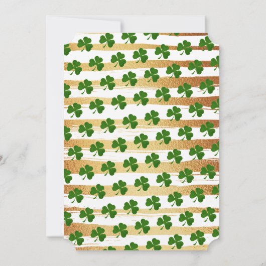 Glücklich! St. Patrick's Day Party Einladungen (Rückseite)