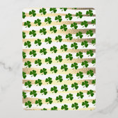 Glücklich! St. Patrick's Day Party Real Folieneinladung (Rückseite)