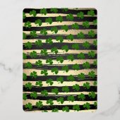 Glücklich! St. Patrick's Day Party Real Folieneinladung (Rückseite)