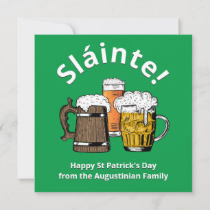 GLÜCKLICH ST PATRICK'S DAY Sláinte! Bier Feiertagskarte