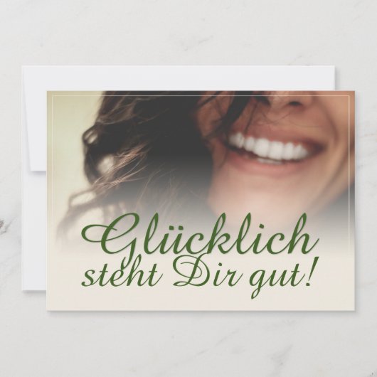 Glücklich steht Dir gut! (Vorderseite)