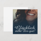 Glücklich steht Dir gut! - Blau (Vorne/Hinten)
