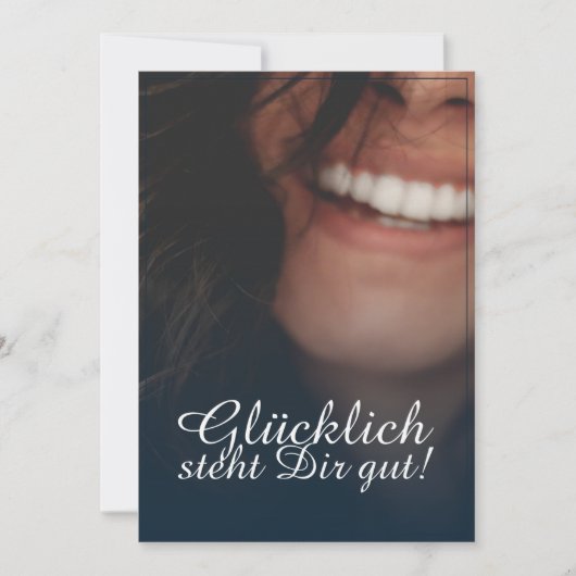 Glücklich steht Dir gut! - Blau (Vorderseite)