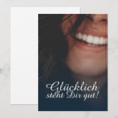 Glücklich steht Dir gut! - Blau (Vorne/Hinten)