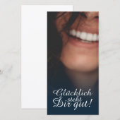 Glücklich steht Dir gut! - Blau (Vorne/Hinten)