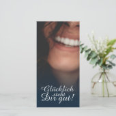 Glücklich steht Dir gut! - Blau (Stehend Vorderseite)