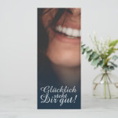 Glücklich steht Dir gut! - Blau (Stehend Vorderseite)