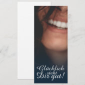 Glücklich steht Dir gut! - Blau (Vorne/Hinten)