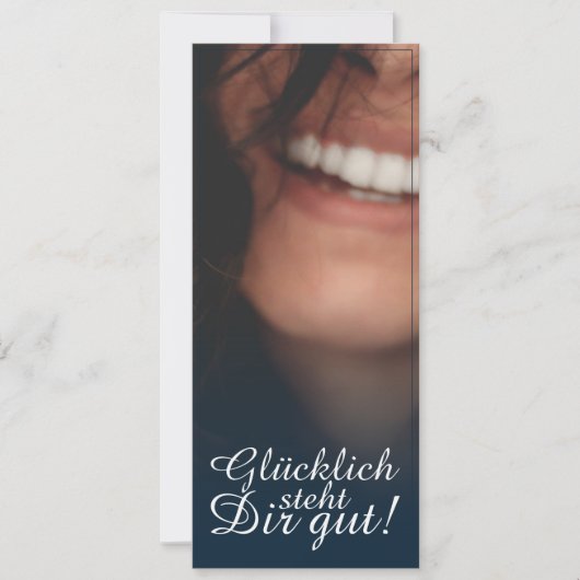 Glücklich steht Dir gut! - Blau (Vorderseite)