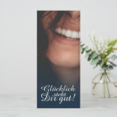 Glücklich steht Dir gut! - Blau (Stehend Vorderseite)