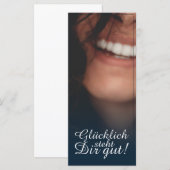 Glücklich steht Dir gut! - Blau (Vorne/Hinten)