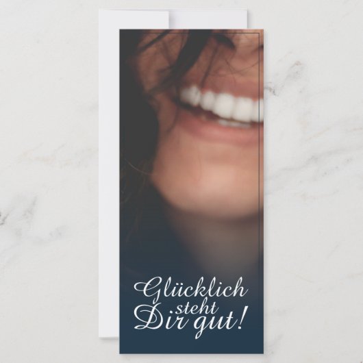 Glücklich steht Dir gut! - Blau (Vorderseite)