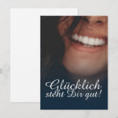 Glücklich steht Dir gut! - Blau (Vorne/Hinten)