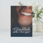 Glücklich steht Dir gut! - Blau (Stehend Vorderseite)