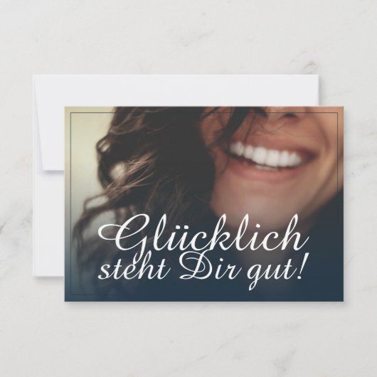 Glücklich steht Dir gut! - Blau (Vorderseite)