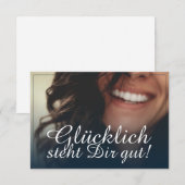 Glücklich steht Dir gut! - Blau (Vorne/Hinten)