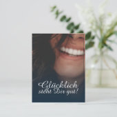 Glücklich steht Dir gut! - Blau (Stehend Vorderseite)