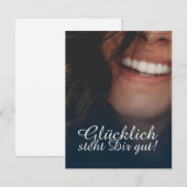 Glücklich steht Dir gut! - Blau (Vorne/Hinten)