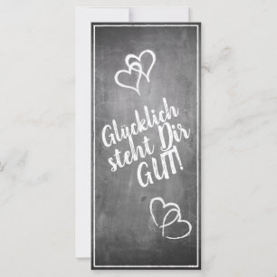 Glücklich steht Dir gut! -  im Kreidetafelstil