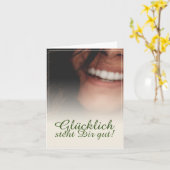 Glücklich steht Dir gut! Karte (Gelbe Blume)