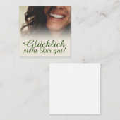 Glücklich steht Dir gut! Mitteilungskarte (Vorne/Hinten)