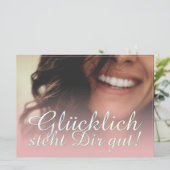 Glücklich steht Dir gut! - Rosé (Stehend Vorderseite)