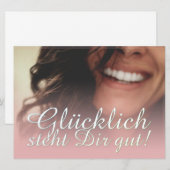 Glücklich steht Dir gut! - Rosé (Vorne/Hinten)