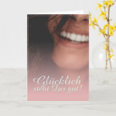 Glücklich steht Dir gut! - Rosé Karte (Gelbe Blume)